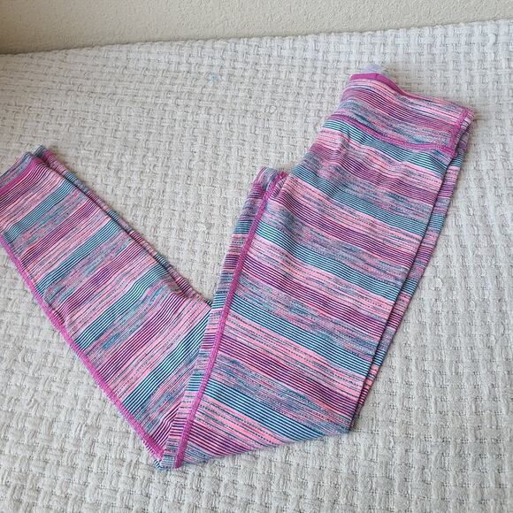 Ivivva By Lululemon Athletic Multicolor Leggings Girls Size 12 - Picture 1 of 9